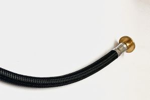 黑色编织层耐用防裂硅胶增强型淋浴管